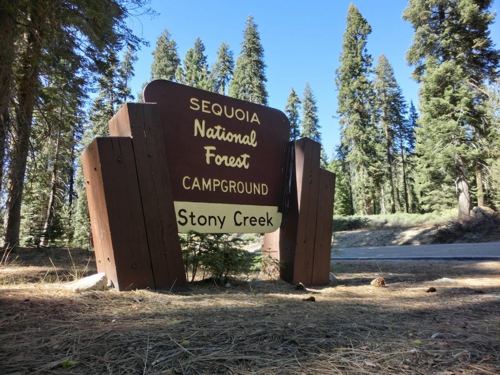 Sequoia national forest wooden entry sign - landscape photo