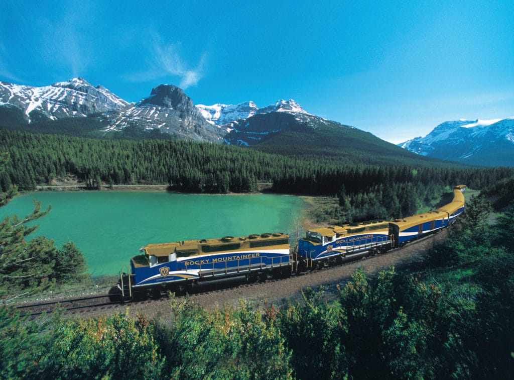 ride a train in the Rockies